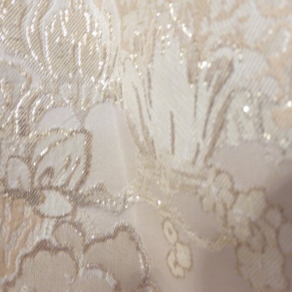 LE CHATEAU Cream and gold jacquard floral A-line skirt - Picture 5 of 10